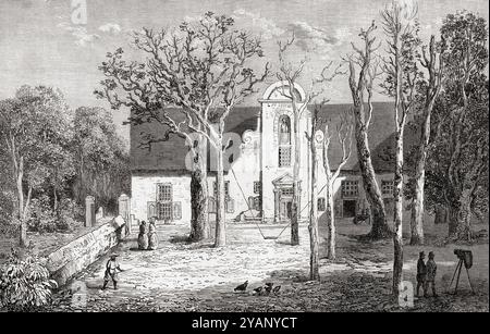 Herrenhaus Groot Constantia, Kapstadt, Südafrika, 19. Jahrhundert. Aus Le Tour du Monde, veröffentlicht Paris, 1860. Stockfoto