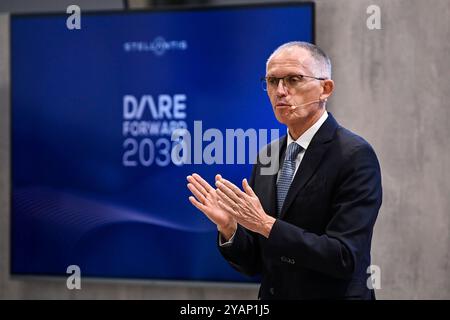 Torino, Italien. September 2022. Foto Fabio Ferrari/LaPresse 20 Settembre 2022 - Torino, Italia - cronaca -Incontro tra il Presidente della Regione&#xa0;Alberto Cirio&#xa0;e il Sindaco di Torino Stefano&#xa0;Lo Russocon il CEO Stellantis Carlos&#xa0;Tavares.Nella foto:2022 Carlos Tavares Im Bild: Carlos Tavares Credit: LaPresse/Alamy Live News Stockfoto