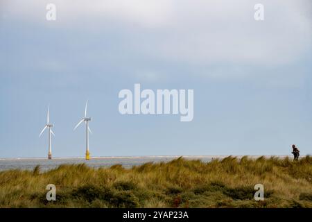 Offshore-Windpark Great Yarmouth Norfolk Stockfoto