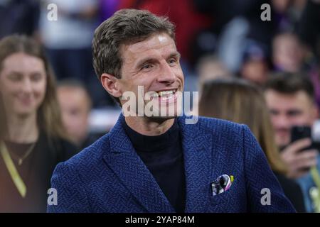 Deutschland. Oktober 2024. Fussball UEFA Nations League Deutschland - Niederlande am 14.10.2024 in der Allianz Arena in München Thomas Müller DFB-Vorschriften verbieten die Verwendung von Fotografien als Bildsequenzen und/oder Quasi-Video. Foto: Revierfoto Credit: ddp Media GmbH/Alamy Live News Stockfoto