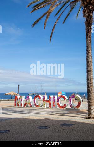 Machico ist die zweitgrößte Stadt auf der portugiesischen Insel Madeira Stockfoto