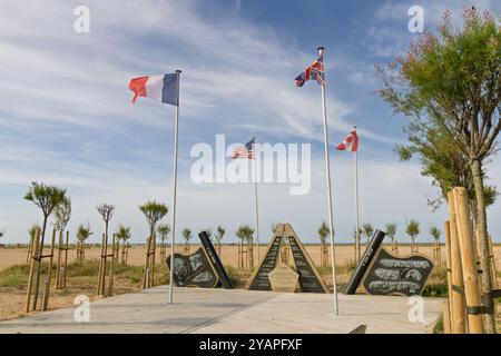 Ouistreham, Frankreich, 4. August 2024: D-Day 70th Anniversary Memorial (Sword Beach) Stockfoto