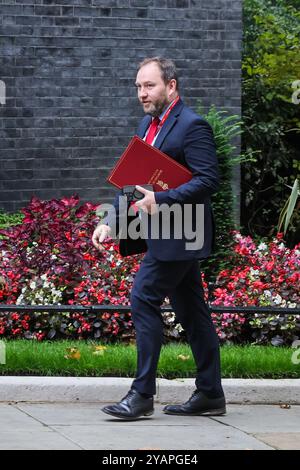 London, Großbritannien. Oktober 2024. Ian Murray, Staatssekretär für Schottland, Abgeordneter Edinburgh South. Minister in der Labour Party-Regierung des Vereinigten Königreichs nehmen an der Kabinettssitzung in der Downing Street Teil, die heute Morgen als politisches Kabinett bezeichnet wird, das es den Ministern und dem Premierminister ermöglichen könnte, offener als üblich zu kommunizieren. Quelle: Imageplotter/Alamy Live News Stockfoto