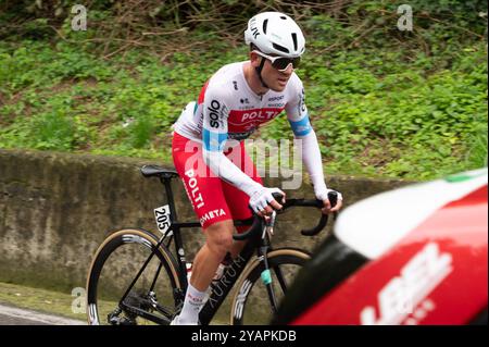 Aidan Buttigieg, Team PoltiâKometa während der Coppa Bernocchi, Straßenradrennen in Legnano, Italien, 07. Oktober 2024 Stockfoto