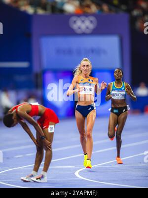 Diane van es nahm an der 10,000 Meter langen Strecke der Olympischen Spiele 2024 in Paris Teil. Stockfoto