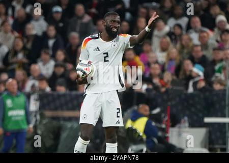 DFB Maenner Nationalmannschaft, Männer Nationalmannschaft, Nations League, Deutschland-Niederlande, 14.10.2024, Allianzarena München Antonio Rüdiger, Ruediger, Deutschland, Aktion, Einzelbild FotoCopyright Gladys Chai von der Laage UEFA-Vorschriften verbieten die Verwendung von Fotos als Bildsequenzen und/oder Quasi-Video. Stockfoto