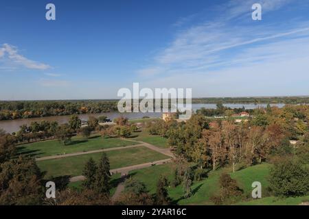 Landschaft mit Fluss, Belgrad - Serbien Stockfoto