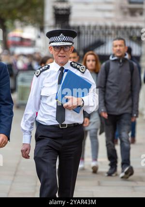 London, Großbritannien. Oktober 2024. Sir Mark Rowley, der Commissioner of Police of the Metropolis, nimmt an der Kabinettssitzung im Kabinettsbüro 70 Whitehall Teil. Credit: Richard Lincoln/Alamy Live News Stockfoto