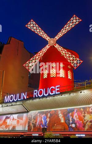 Paris, Frankreich. Oktober 2024. Das Kabarett Moulin Rouge am 11. Oktober 2024 in Pigalle, Paris, Frankreich. Quelle: Gerard Crossay/Alamy Stock Photo Stockfoto