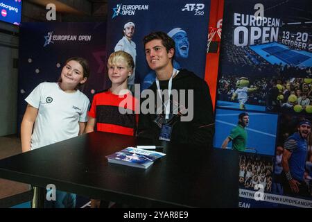 Antwerpen, Belgien. Oktober 2024. Der belgische Gilles-Arnaud Bailly ist am Medientag des ATP European Open Tennis Turniers in Antwerpen am Dienstag, den 15. Oktober 2024, zu sehen. BELGA FOTO JASPER JACOBS Credit: Belga News Agency/Alamy Live News Stockfoto