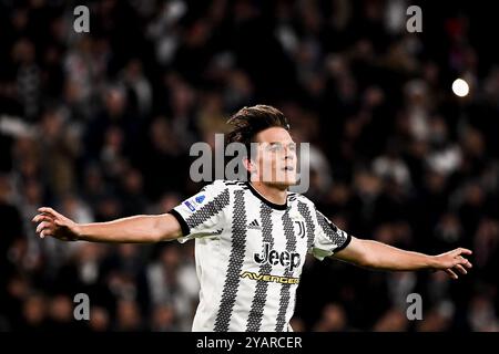 Torino, Italien. November 2022. Foto Marco Alpozzi/LaPresse 06 Novembre 2022 - Turin, Italia - Sport, calcio - Juventus vs Inter - Campionato italiano di calcio Serie A TIM 2022/2023 - Juventus Stadion. Nella Foto: Nicolo' Fagioli (Juventus F.C.); esulta dopo il gol 2-0 6. November 2022 Turin, Italien - Sport, calcio - Juventus vs Inter - italienische Fußballmeisterschaft der Serie A 2022/2023 - Juventus Stadium. Auf dem Bild: Nicolo' Fagioli (Juventus F.C.); feiert nach dem Tor 2-0 Credit: LaPresse/Alamy Live News Stockfoto