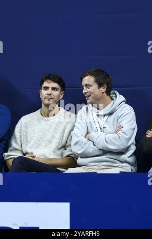 Antwerpen, Belgien. Oktober 2024. Conner Rousseau und Niels Destadsbader nehmen an einem Tennisspiel in der Runde von 32 des Einzelwettbewerbs beim ATP European Open Tennis Turnier in Antwerpen am Dienstag, den 15. Oktober 2024 Teil. BELGA FOTO DAVID PINTENS Credit: Belga News Agency/Alamy Live News Stockfoto