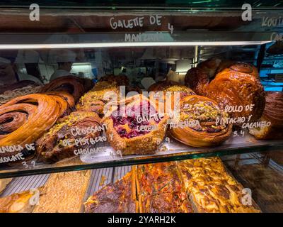 Gebäck, Croissants, Brötchen, Alma Nomad Bakery, Madrid, Spanien Stockfoto
