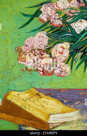 Detail, Oleanders, 1888, Vincent Van Gogh (1853-1890), Poets & Lovers Exhibition, National Gallery, London, Großbritannien Stockfoto