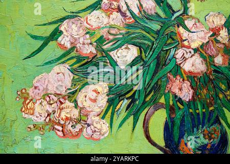 Detail, Oleanders, 1888, Vincent Van Gogh (1853-1890), Poets & Lovers Exhibition, National Gallery, London, Großbritannien Stockfoto