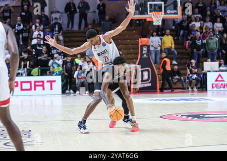 #1 Vital Christian (Bertram Derthona Basket Tortona) beim Bertram Derthona Basket gegen BAXI Manresa, Champions League Basketball Spiel in Casale, Italien, 15. Oktober 2024 Stockfoto