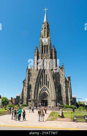 Canela, Brasilien - 15. Oktober 2024: Catedral de Pedra, berühmte Kathedrale aus Stein in der Innenstadt von Canela, südlich von Brasilien Stockfoto