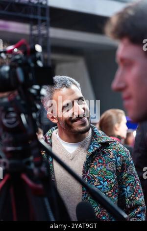 London, 15. Oktober 2024, Executive Producer James Shani auf dem roten Teppich für die BFI London Film Festival Premiere von The Apprentice, Credit: Alamy Live News/Lou Morris Stockfoto