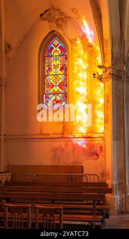 Cabourg, Colleville-sur-Mer, Frankreich, Innendekoration von Eglise Saint-Michel de Cabourg, nur Editorial. Stockfoto