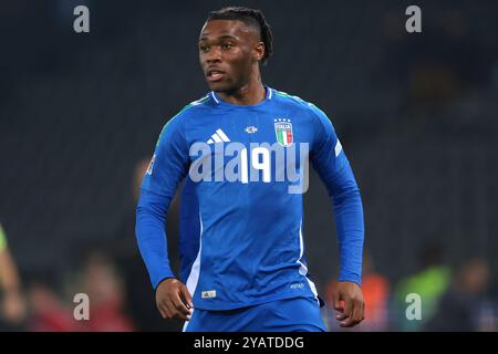 Udine, Italien. Oktober 2024. Destiny Udogie von Italien während des Spiels der UEFA Nations League im Stadio Friaul, Udine. Der Bildnachweis sollte lauten: Jonathan Moscrop/Sportimage Credit: Sportimage Ltd/Alamy Live News Stockfoto