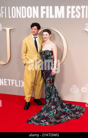 London, 15. Oktober 2024, James Norton und Thomasin McKenzie auf dem roten Teppich für die BFI London Film Festival Premiere von Joy, Credit: Alamy Live News/Lou Morris Stockfoto