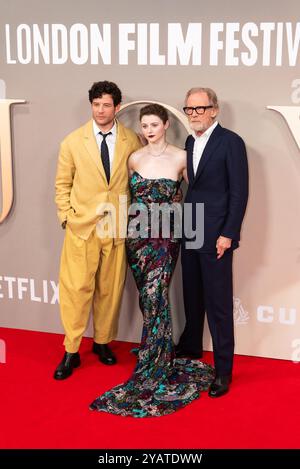 London, 15. Oktober 2024, James Norton, Thomasin McKenzie und Bill Nighy kommen auf den roten Teppich für die BFI London Film Festival Premiere von Joy, Credit: Alamy Live News/Lou Morris Stockfoto