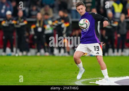 München, Deutschland. Oktober 2024. MÜNCHEN, DEUTSCHLAND - 14. OKTOBER: Angelo Stiller aus Deutschland während der UEFA Nations League 2024/2025 Ein Gruppenspiel zwischen Deutschland und den Niederlanden am 14. Oktober 2024 in der Allianz Arena in München. (Foto: Pieter van der Woude/Orange Pictures) Credit: Orange Pics BV/Alamy Live News Stockfoto