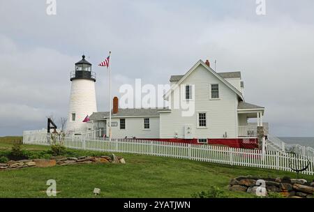 Pemaquid Punktlicht, Maine Stockfoto