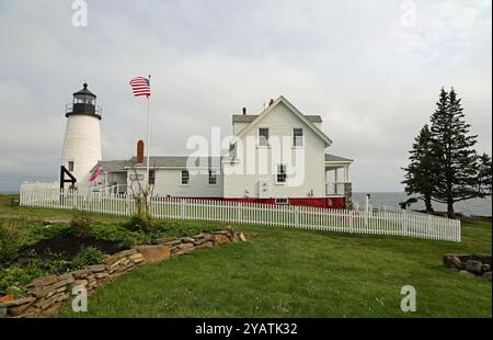 Landschaft mit Pemaquid Point, Maine Stockfoto