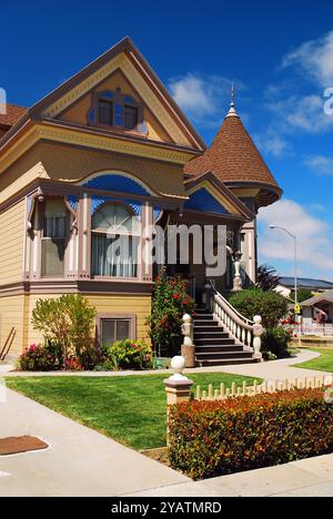 Das viktorianische Haus des Schriftstellers John Steinbeck, der Trauben des Zorns schrieb, in Salinas, Kalifornien Stockfoto