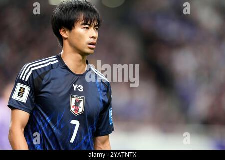 Japan. Oktober 2024. Kaoru Mitoma (JPN), 15. OKTOBER 2024 - Fußball/Fußball: Spiel der FIFA-Weltmeisterschaft 2026 Asien-Qualifikationsrunde in der Gruppe C zwischen Japan und Australien im Saitama-Stadion 2002, Saitama in Japan. Quelle: AFLO SPORT/Alamy Live News Stockfoto