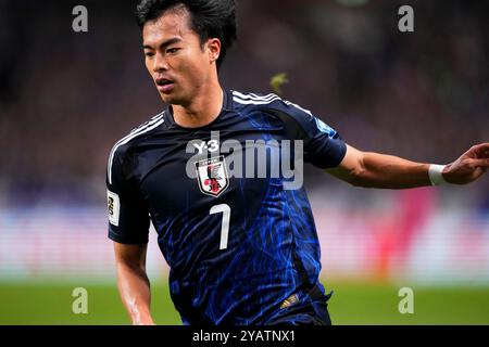 Japan. Oktober 2024. Kaoru Mitoma (JPN), 15. OKTOBER 2024 - Fußball/Fußball: Spiel der FIFA-Weltmeisterschaft 2026 Asien-Qualifikationsrunde in der Gruppe C zwischen Japan und Australien im Saitama-Stadion 2002, Saitama in Japan. Quelle: AFLO SPORT/Alamy Live News Stockfoto