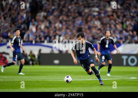 Japan. Oktober 2024. Kaoru Mitoma (JPN), 15. OKTOBER 2024 - Fußball/Fußball: Spiel der FIFA-Weltmeisterschaft 2026 Asien-Qualifikationsrunde in der Gruppe C zwischen Japan und Australien im Saitama-Stadion 2002, Saitama in Japan. Quelle: AFLO SPORT/Alamy Live News Stockfoto