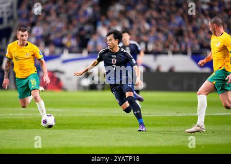 Japan. Oktober 2024. Kaoru Mitoma (JPN), 15. OKTOBER 2024 - Fußball/Fußball: Spiel der FIFA-Weltmeisterschaft 2026 Asien-Qualifikationsrunde in der Gruppe C zwischen Japan und Australien im Saitama-Stadion 2002, Saitama in Japan. Quelle: AFLO SPORT/Alamy Live News Stockfoto