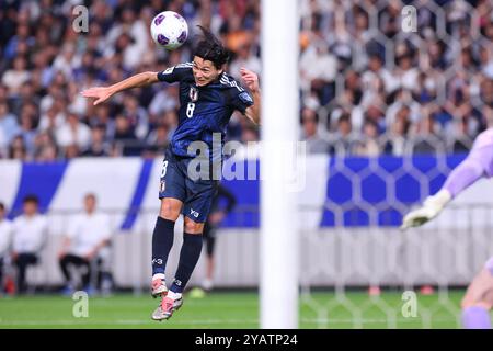 Saitama Stadium 2002, Saitama, Japan. Oktober 2024. Takumi Minamino (JPN), 15. OKTOBER 2024 - Fußball/Fußball: FIFA Fussball-Weltmeisterschaft 2026 Asien-Qualifikationsrunde Gruppenspiel der Gruppe C zwischen Japan und Australien im Saitama-Stadion 2002, Saitama, Japan. Quelle: YUTAKA/AFLO SPORT/Alamy Live News Stockfoto