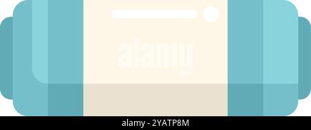 Alkali-Mangan-Batteriesymbol in flacher Form, das eine zylindrische Form mit positiven und negativen Anschlüssen darstellt, die tragbare Stromversorgung darstellen Stock Vektor