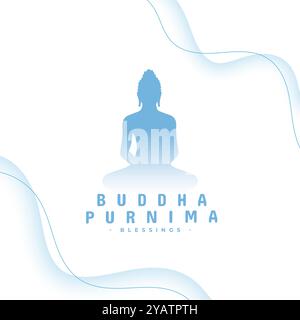 Eleganter glücklicher buddha oder Guru purnima Eve Hintergrund Vektor Stock Vektor