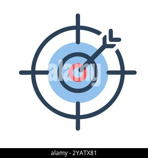 Vektorgrafik des Zielsymbols. Stock Vektor