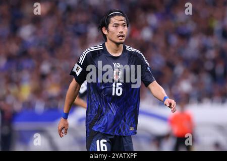 Saitama Stadium 2002, Saitama, Japan. Oktober 2024. Koki Machida (JPN), 15. OKTOBER 2024 - Fußball/Fußball: FIFA Fussball-Weltmeisterschaft 2026 Asien-Qualifikationsrunde Gruppenspiel der Gruppe C zwischen Japan und Australien im Saitama-Stadion 2002, Saitama, Japan. Quelle: YUTAKA/AFLO SPORT/Alamy Live News Stockfoto