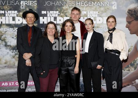 Alexander Scheer, Tilla Kratochwill, Liv Lisa Fries, Johannes Hegemann, Claudia Steffen, Fritzi Haberland bei der Premiere von IN LIEBE, EURE HILDE at t Stockfoto