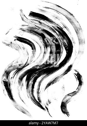 Schwarzweiß-Aquarell oder Tintenstriche. Diese künstlerischen und kontrastierenden Elemente verleihen Designs eine Grunge und einen ausdrucksstarken Touch und sind perfekt für den Hintergrund Stockfoto