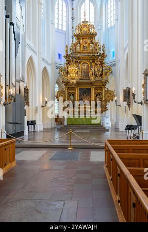 Das Innere der Peterskirche in Malmö, Schweden Stockfoto