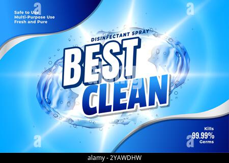 Beste Reinigungsmittelreiniger-Etikett für Produktförderungsvektor Stock Vektor