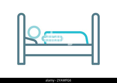 Patientensymbol. Liniensymbolstil. Symbol für medizinische Geräte. Vektor-Illustration für Integritätselemente Stock Vektor