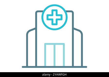 Krankenhaussymbol. Liniensymbolstil. Symbol für medizinische Geräte. Vektor-Illustration für Integritätselemente Stock Vektor