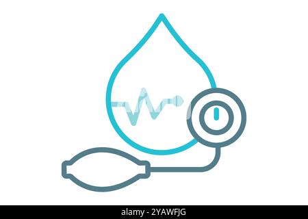Blutdrucksymbol. Liniensymbolstil. Symbol für medizinische Geräte. Vektor-Illustration für Integritätselemente Stock Vektor
