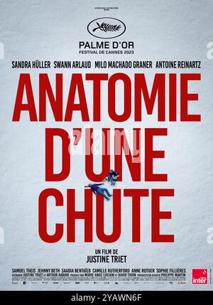 Anatomie d’une Chute Anatomie eines Herbstjahres : 2023 Frankreich Regie : Justine Triet französisches Poster Stockfoto