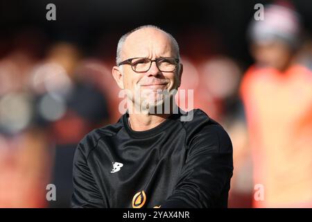 Andy Peaks, Trainer von Tamworth während des FA Cup Spiels zwischen Tamworth und Macclesfield Stockfoto