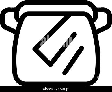 Einfache Illustration der Toastofenlinie mit bearbeitbarem Kontur und perfektem Pixel-Design Stock Vektor