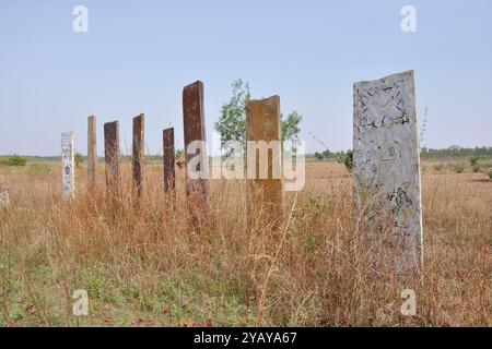 Indien, Orissa, Chhattisgarh, Jagdalpur, Begräbnis monument Stockfoto